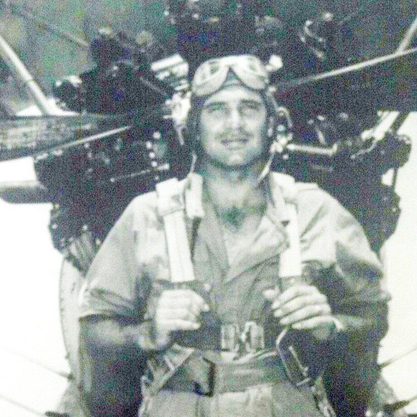 U.S. Air Force pilot Kenneth Skeens (shown here in his flight gear) flew in the famous Berlin Airlift in 1949 from Wunstorf Air Base, Germany, where his grandson, Maj. Matthew Skeens, a logistics readiness officer with the 123rd Contingency Response Element from Louisville, Kentucky, is currently assigned in support of Air Defender 23. Exercise Air Defender integrates both U.S and allied air-power to defend shared values, while leveraging and strengthening vital partnerships to deter aggression around the world. (Photo courtesy U.S. Air National Guard Maj. Matthew Skeens)