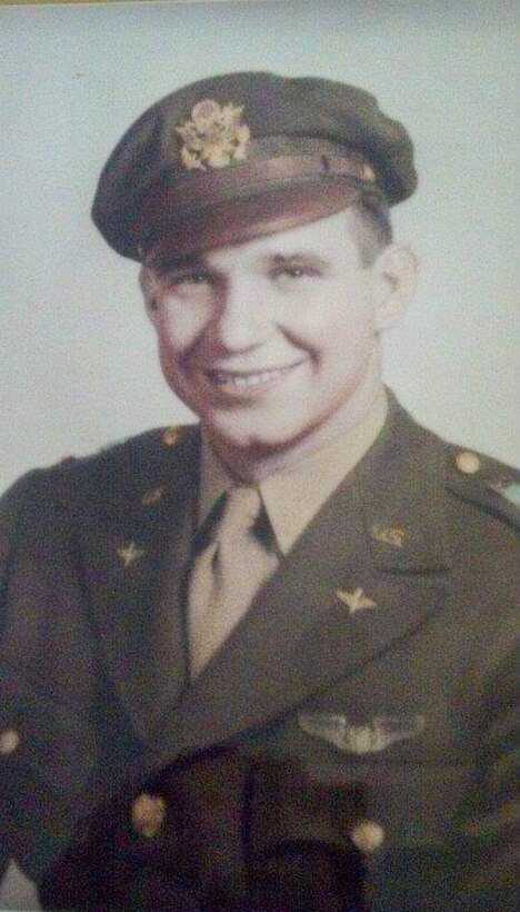 U.S. Air Force pilot Kenneth Skeens (shown here in his dress uniform) flew in the famous Berlin Airlift in 1949 from Wunstorf Air Base, Germany, where his grandson, Maj. Matthew Skeens, a logistics readiness officer with the 123rd Contingency Response Element from Louisville, Kentucky, is currently assigned in support of Air Defender 23. Exercise Air Defender integrates both U.S and allied air-power to defend shared values, while leveraging and strengthening vital partnerships to deter aggression around the world. (Photo courtesy U.S. Air National Guard Maj. Matthew Skeens)