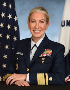 Official portrait photograph of RADM Melissa Bert, USCG