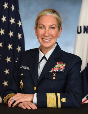 Official portrait photograph of RADM Melissa Bert, USCG