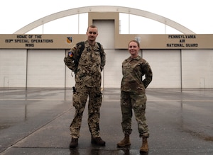 German Air Force Capt. Tim Fasel met with 193rd Special Operations Wing leadership and observed an aircraft takeoff June 14, 2023 in Middletown, Pennsylvania.