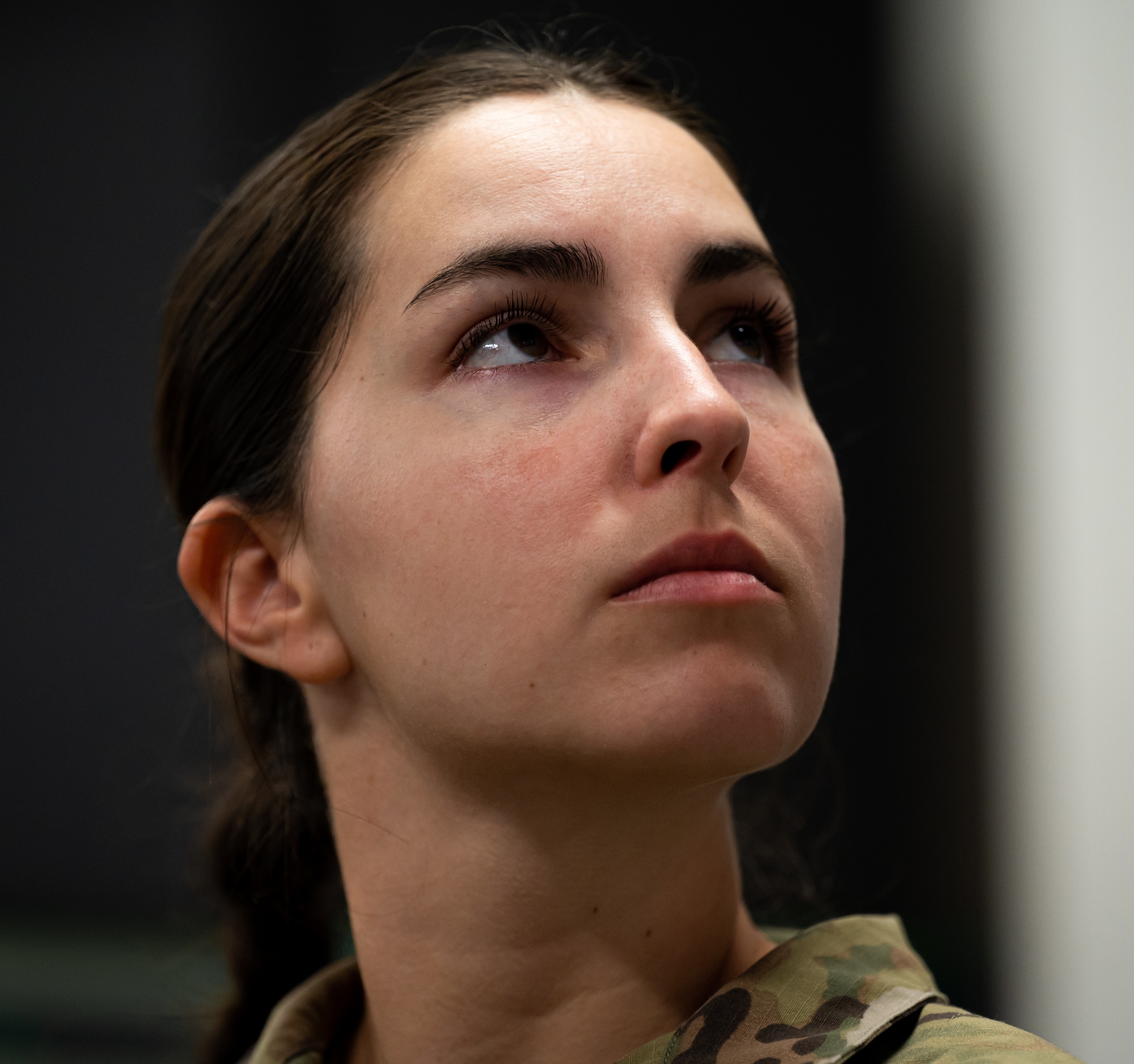 Airmen partake in a hurricane crisis exercise at the Emergency Operations Center.