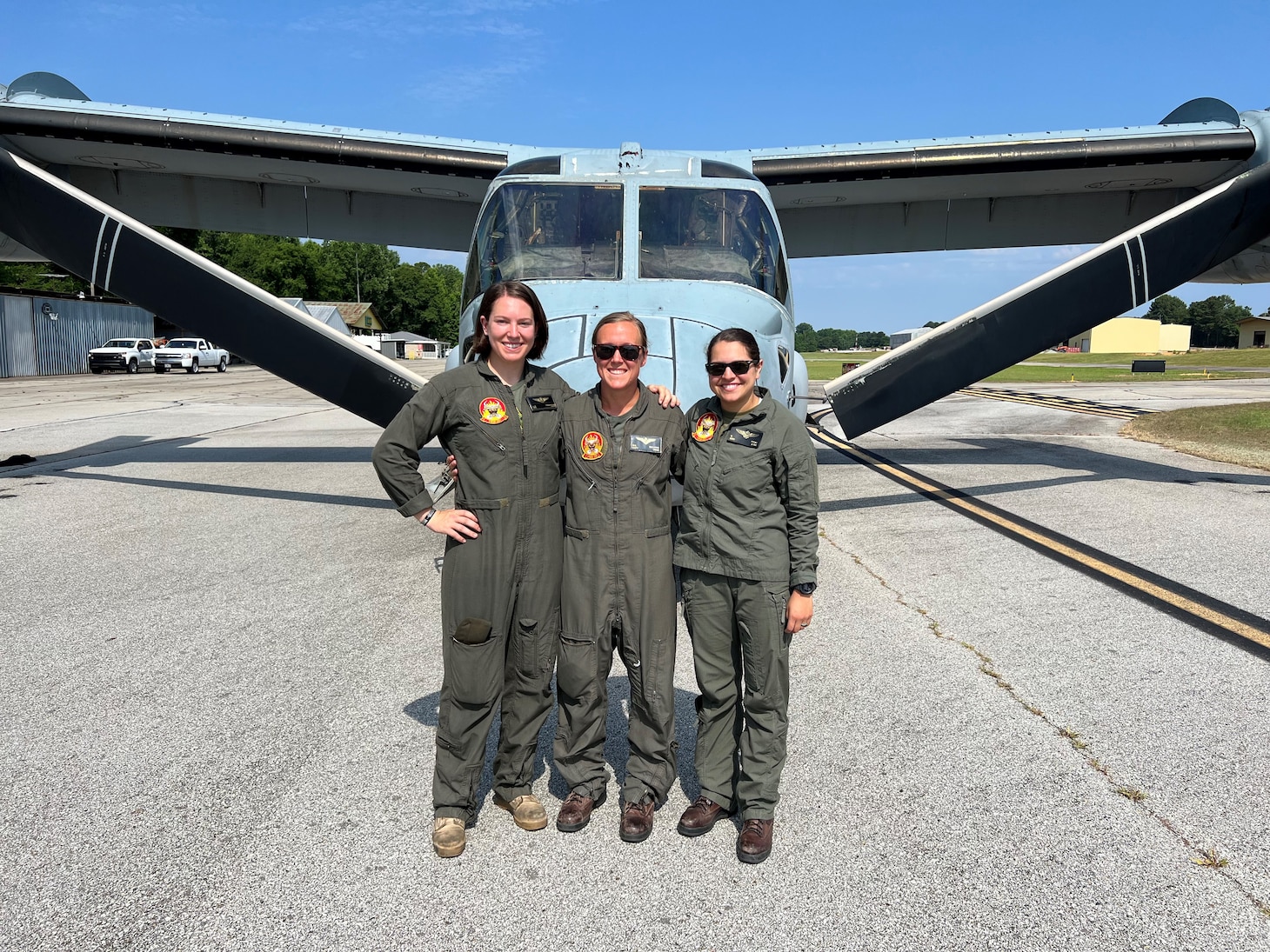 From left, Cpl. Jordan Trantham, Capt. Reilly Sullivan and Capt. Victoria Friday pose for a photo.