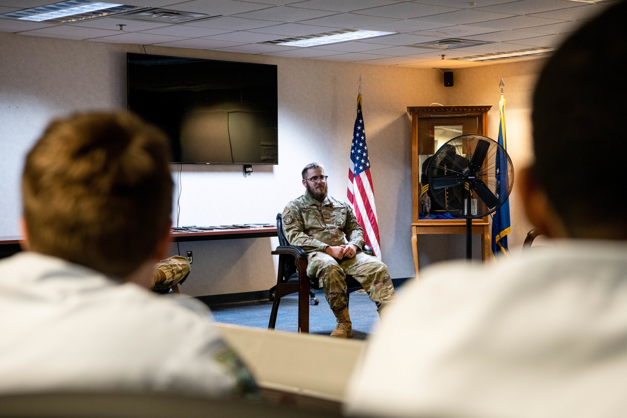 JROTC cadets listen to brief