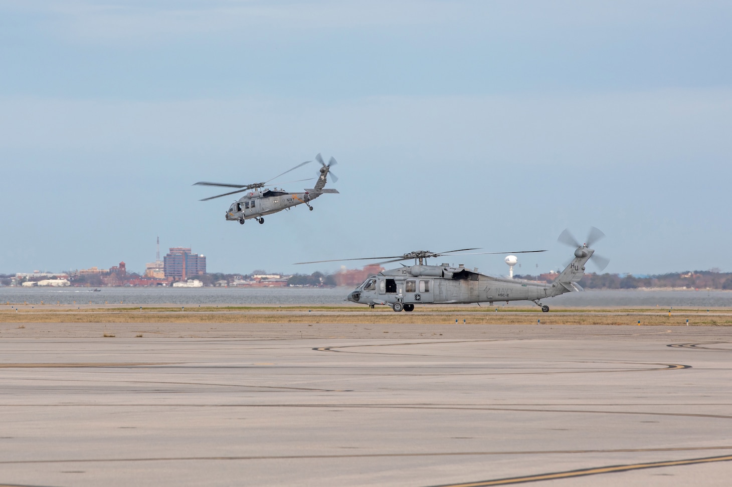 Helicopter Sea Combat Squadron (HSC) 22 hosts their last flight during a Sundowning, February 15, 2022.