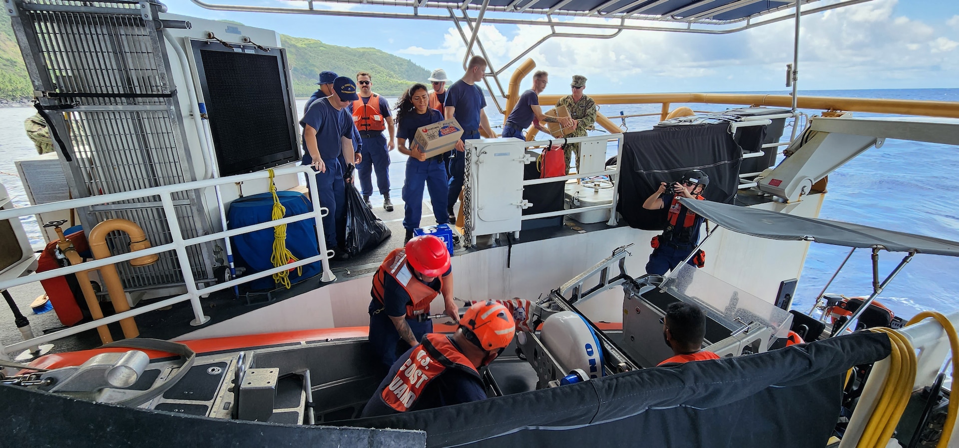 U.S. Coast Guard patrol enhances partnerships, interoperability in the Pacific ahead of Typhoon Mawar
