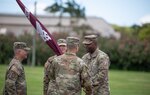 Tripler welcomes Lt. Col. Anthony A. Wertz, who took command of the SRU-Hawaii, and says Aloha to Lt. Col. Catherine Carlson during a change of command ceremony.