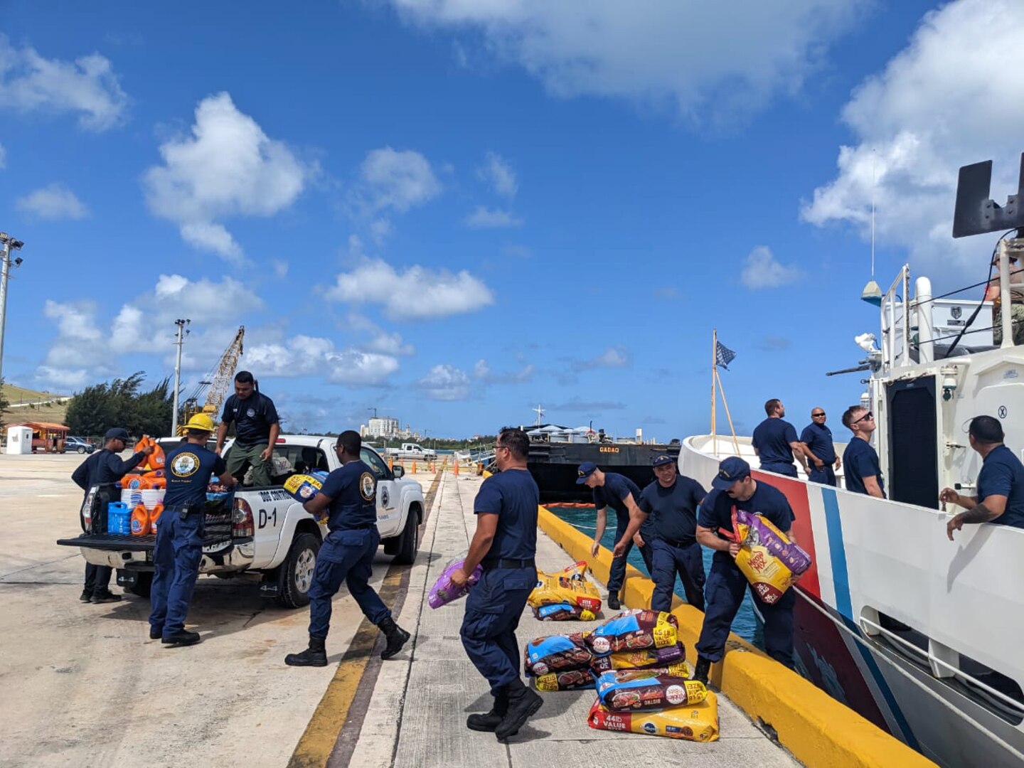 USCGC Frederick Hatch delivers supplies to Saipan