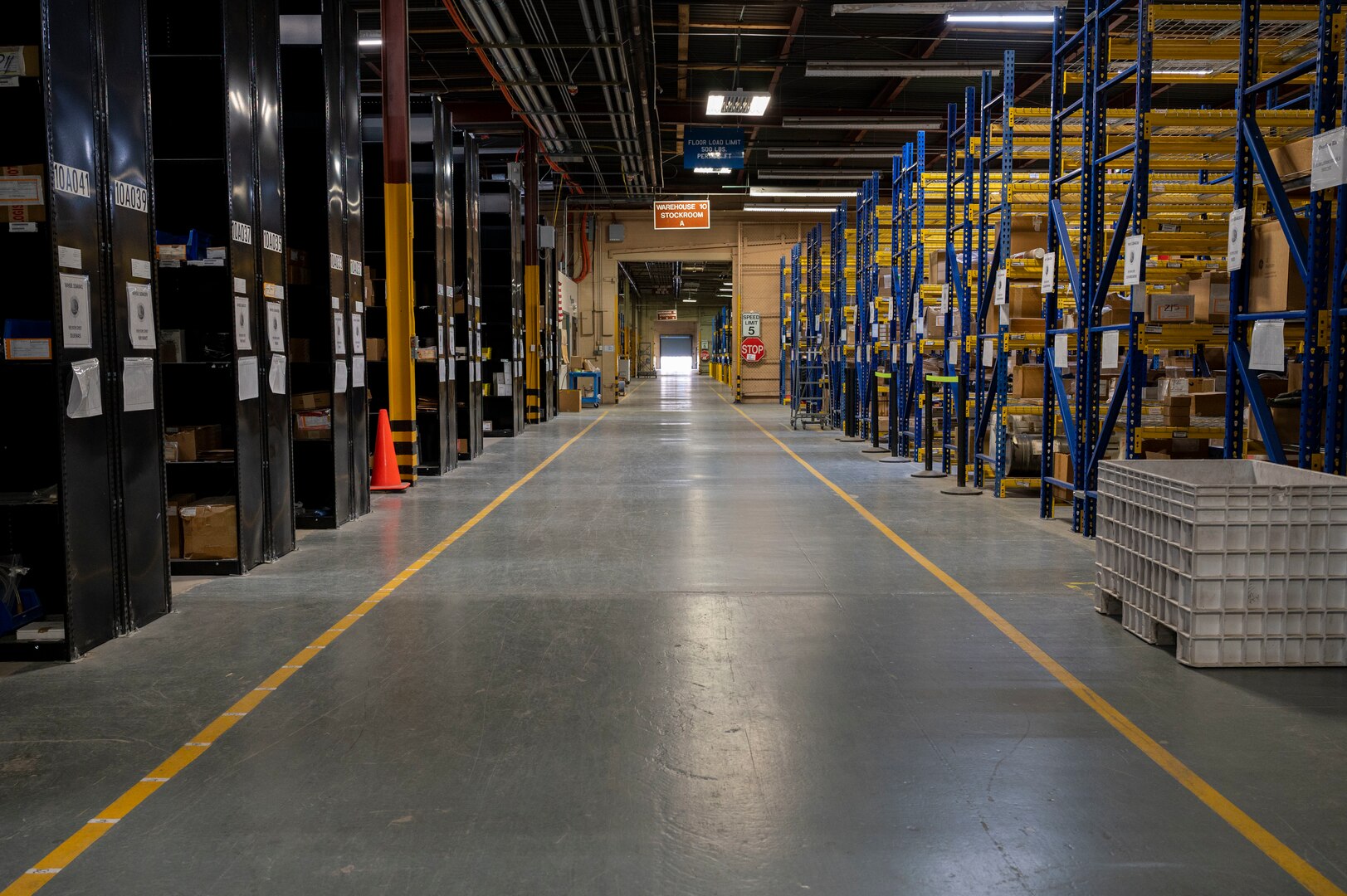 The 49th Logistics Readiness Squadron’s central warehouse is responsible for the storage of all aircraft parts at Holloman Air Force Base, New Mexico, June 12, 2023.