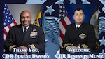 DLA Distribution wishes Navy Cmdr. Eugene “Geno” Dawson, left, fair winds and following seas and welcomes Navy Cmdr. Benjamin “Ben” Muniz, as Commander, DLA Distribution Sigonella, Italy!