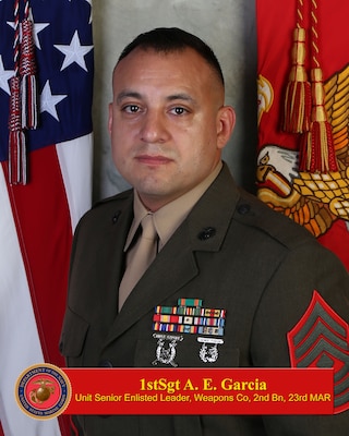 Unit Senior Enlisted Leader, Weapons Company, 2d Battalion, 23d Marine Regiment