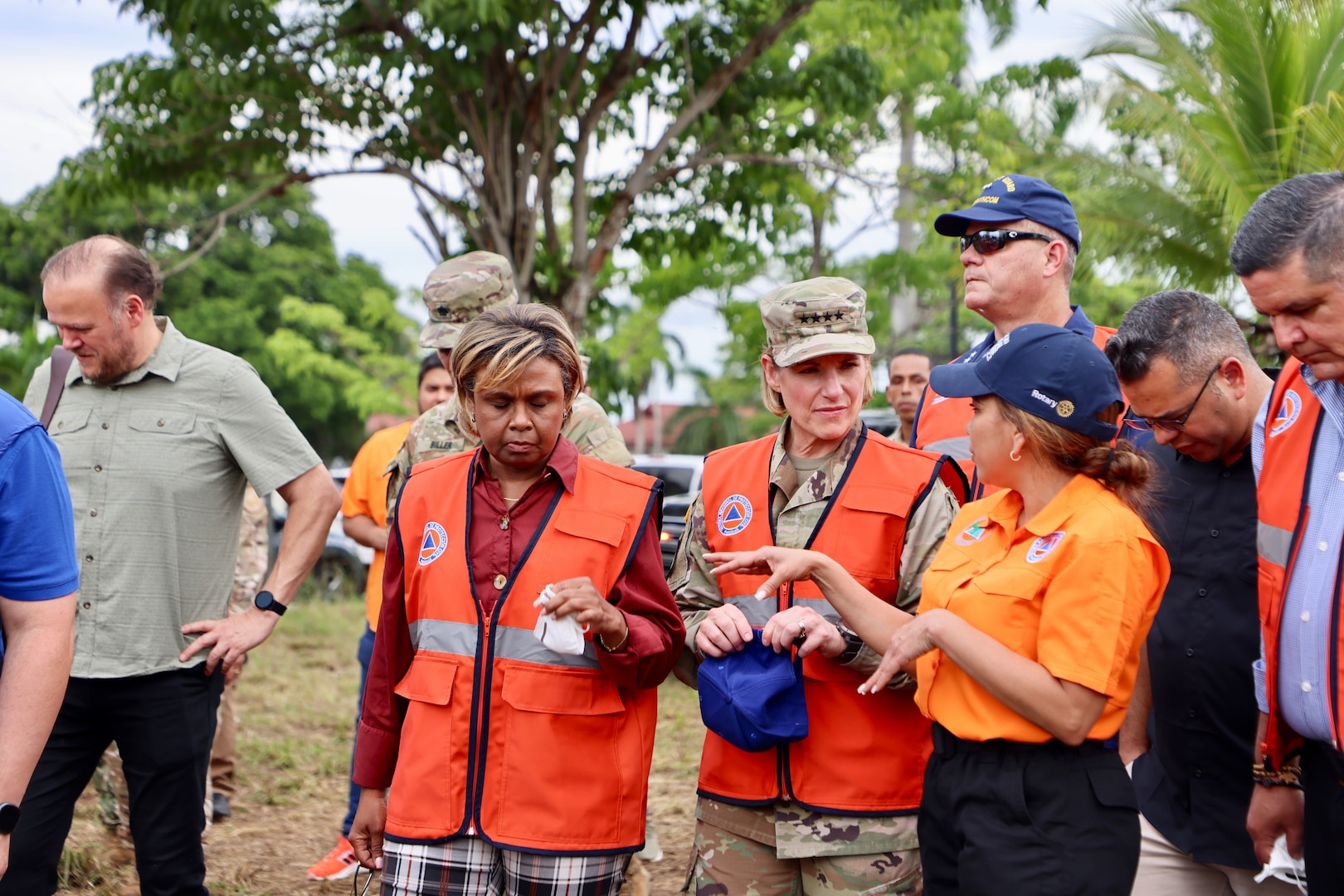 PANAMA (June 15, 2023) -- The commander of U.S. Southern Command, U.S. Army Gen. Laura Richardson, meets with leaders and participants of the Centro de Coordinación para la Prevención de los Desastres en Centroamérica y República Dominicana (CEPREDENAC)-led humanitarian and disaster relief exercise in Panama.