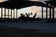 A Total Force F-22 Raptor awaits a preflight check before night operations