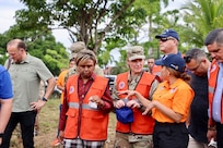 PANAMA (June 15, 2023) -- The commander of U.S. Southern Command, U.S. Army Gen. Laura Richardson, meets with leaders and participants of the Centro de Coordinación para la Prevención de los Desastres en Centroamérica y República Dominicana (CEPREDENAC)-led humanitarian and disaster relief exercise in Panama.