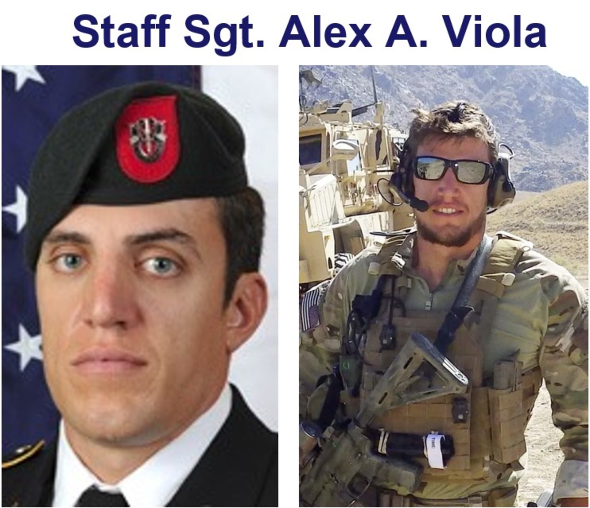 Courtesy graphic created for Staff Sgt. Alex Viola for the Fallen Warrior series. Staff Sgt. Viola died on Nov 17. 2013, from an IED serving during Operation Freedom. (Courtesy graphic)