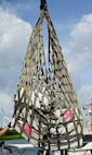 Bales of illegal narcotics, worth an estimated $186 million in, are offloaded off U.S. Coast Gurd Cutter Bear (WMEC 901) in Miami, Florida, June 16, 2023. T