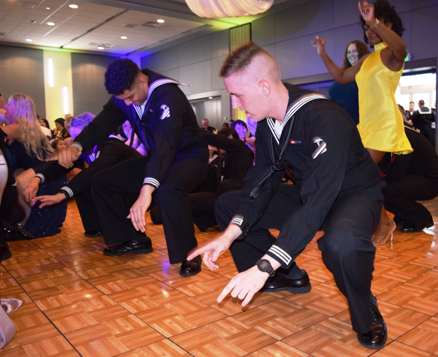 shake it on down…attendees at Medicine Readiness Training Command Bremerton’s 125th Hospital Corps birthday took to the dance floor after dinner as part of the evening festivities which also included the traditional cake-cutting ceremony and raffling off of gifts (Official Navy photo by Douglas H Stutz, NHB/NMRTC Bremerton public affairs officer).