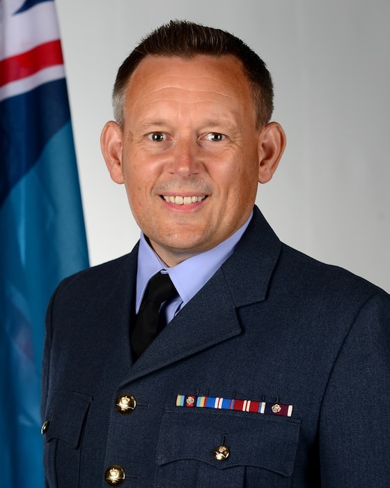 Official photo of Squadron Leader Stewart Geary