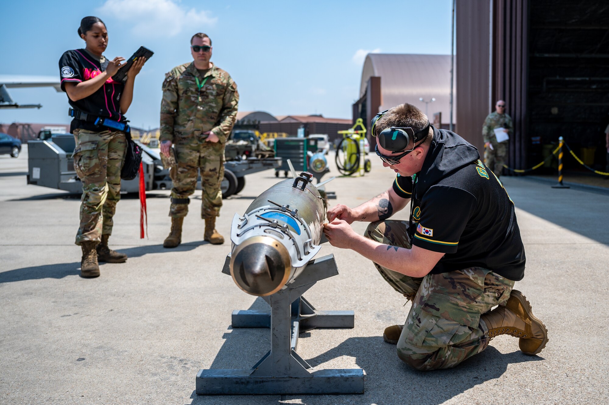 Airmen compete in a load crew competition