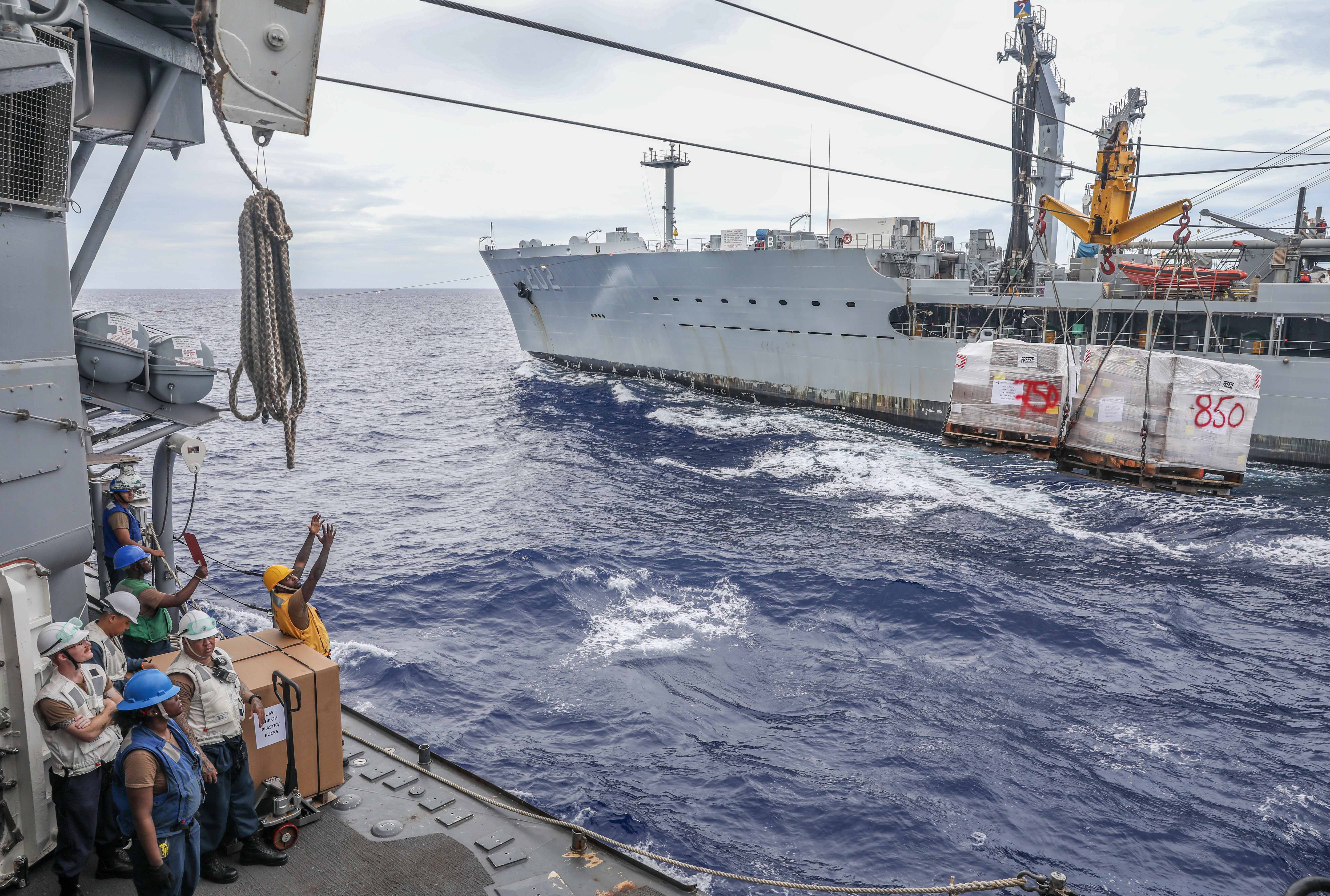 USS Shiloh (CG 67) underway operations in the Philippine Sea.