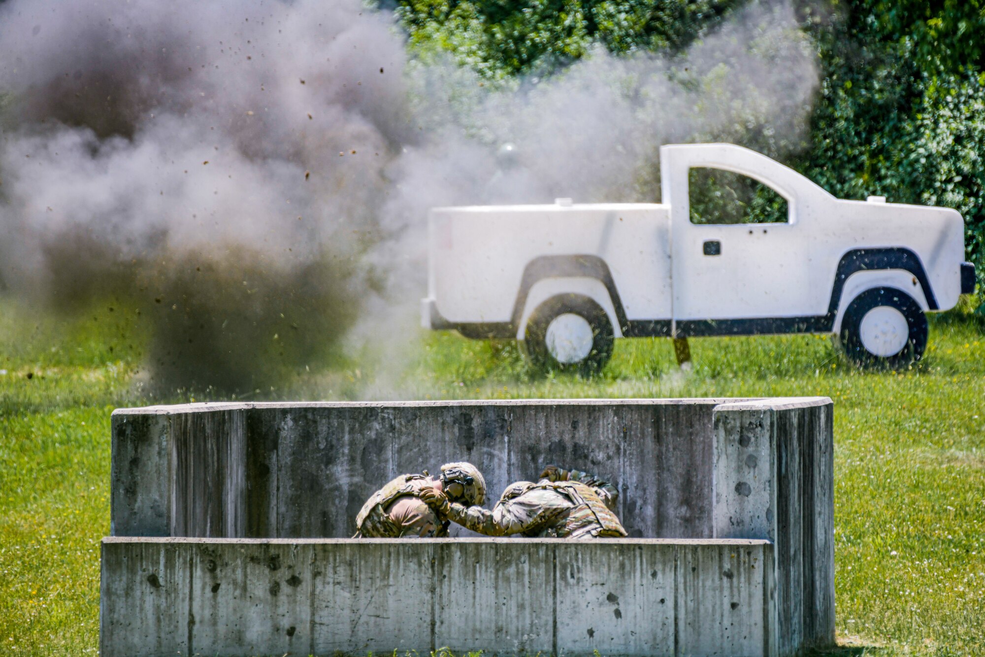 Cadre assigned to the Integrated Defense Leadership Course qualify on live grenades at Camp James A. Garfield Joint Military Training Center, Ohio, May 31, 2023.