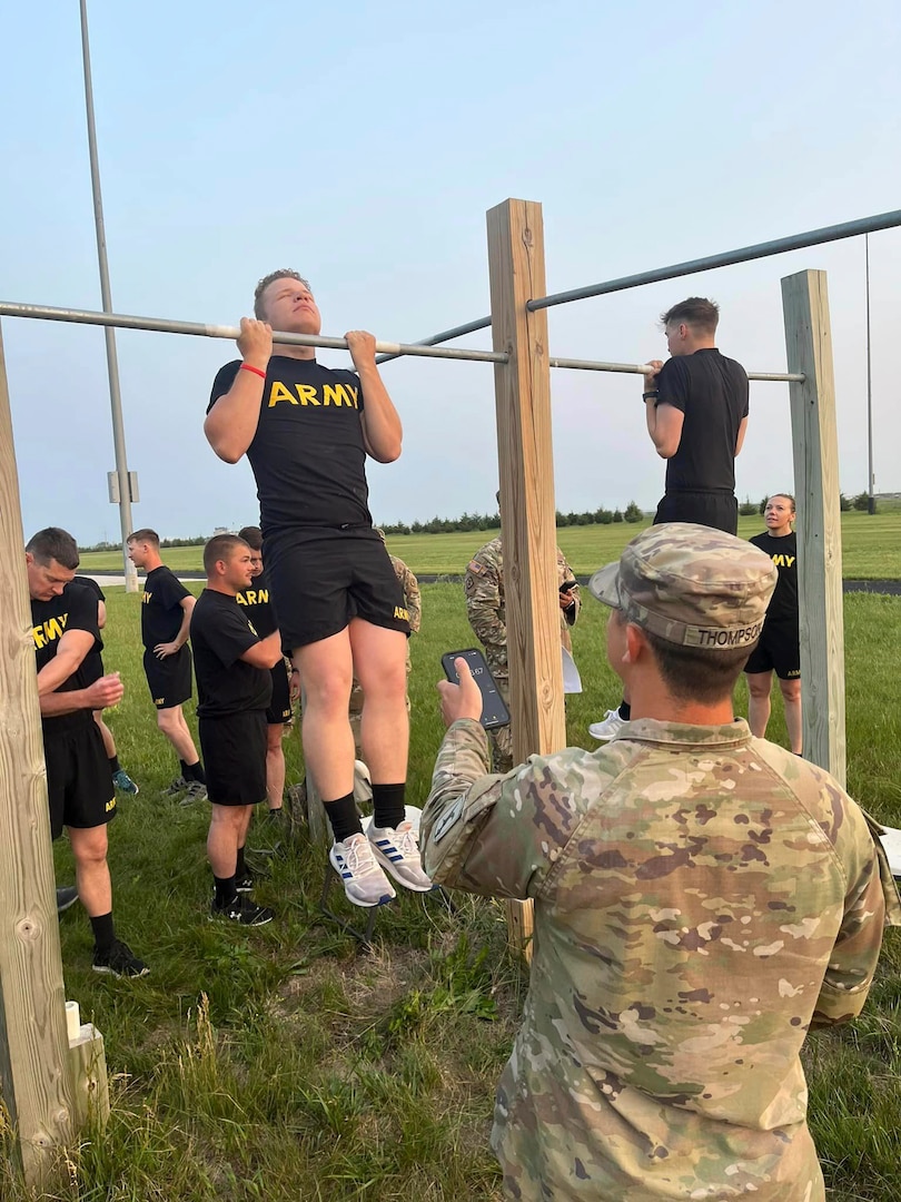Nebraska Army National Guard Soldiers strive to earn the coveted gold, silver or bronze German Armed Forces Proficiency Badge during two-day testing June 14-15, 2023, in Hastings, Nebraska.