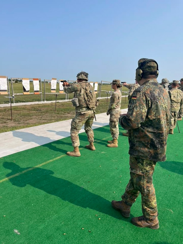 Nebraska Army National Guard Soldiers strive to earn the coveted gold, silver or bronze German Armed Forces Proficiency Badge during two-day testing June 14-15, 2023, in Hastings, Nebraska.