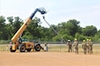 Soldiers with the Army Reserve's Iowa-based 389th Engineer Company work on a troop project June 12, 2023, at Fort McCoy, Wis. The 389th had Soldiers supporting several troop projects at Fort McCoy in June 2023 to not only get training for those Soldiers but also help Fort McCoy improve its infrastructure. Troop projects are a regular part of planned improvements at the installation each year, said Troop Projects Coordinator Larry Morrow with the Fort McCoy Directorate of Public Works. The projects provide valuable training for Army engineer units to train their Soldiers and also, on occasion, support training for engineer units from other military services. (U.S. Army Photo by Scott T. Sturkol, Public Affairs Office, Fort McCoy, Wis.)