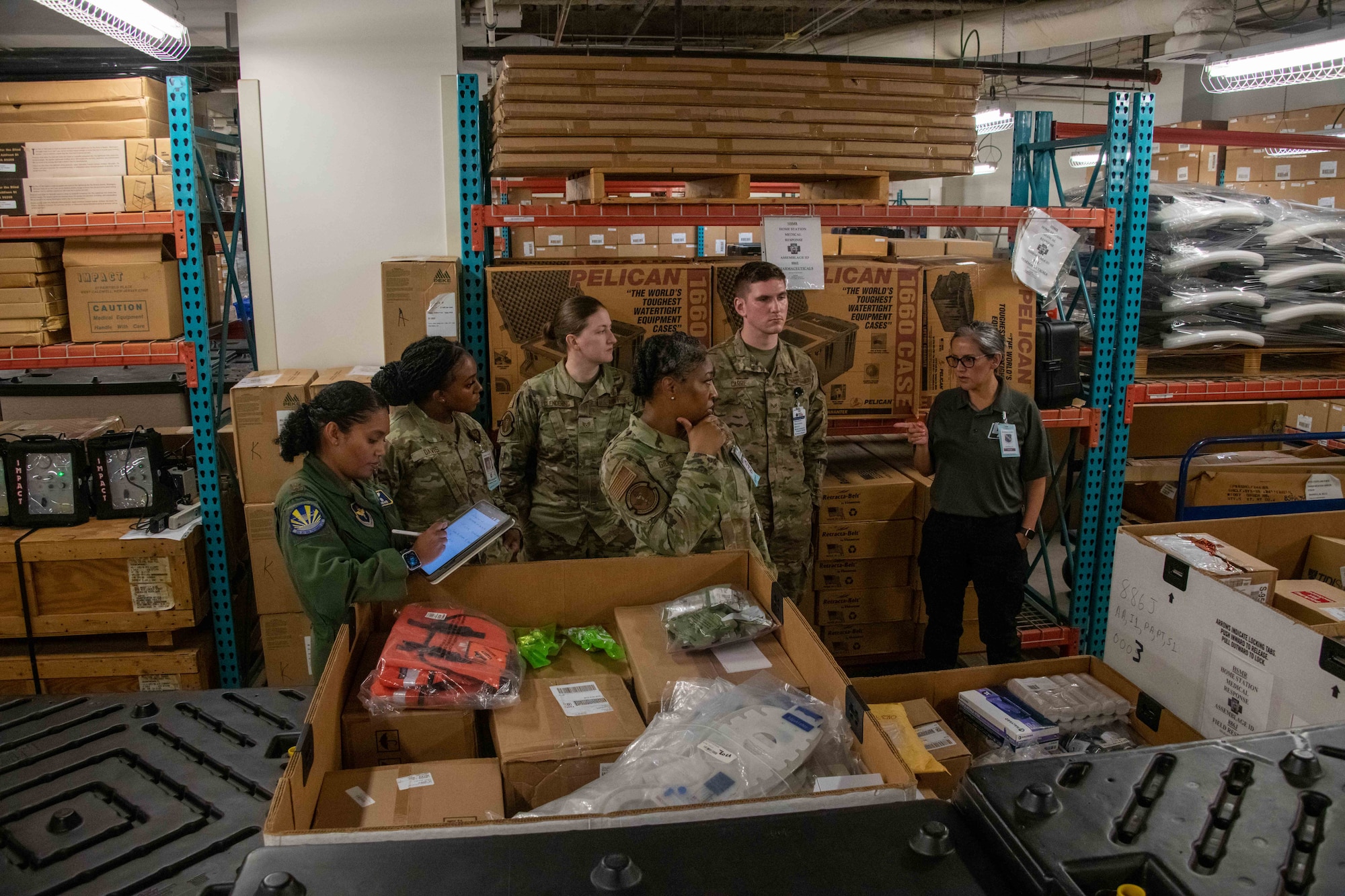 Field response team members are given instructions and validate the operational capability of their Installation Medical All Hazards Response equipment. The training aims to enhance Installation Medical All Hazards Response capability, team integration, and response skills.