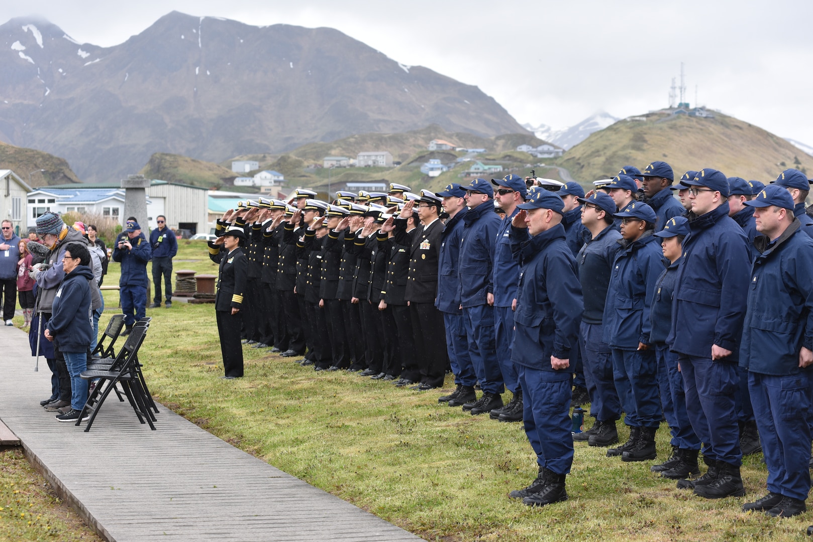 Crews from U.S. Coast Guard Cutter Bertholf (WMSL 750), Japanese Ship Kashima, and Japanese Ship Hatakaze hosted each other for tours and participated in athletic events while moored at Dutch Harbor in Unalaska June 5th and 6th, 2023.

The U.S. Coast Guard has a long-standing relationship of interoperability with Japan through operations like North Pacific Guard and training exercises, leading to a continued free and open Pacific. Engagement with the Japanese Maritime Self Defense Force demonstrates unity and strengthens rule-based order in the North Pacific. - U.S. Coast Guard photo by Lt. Cmdr. Scott McCann