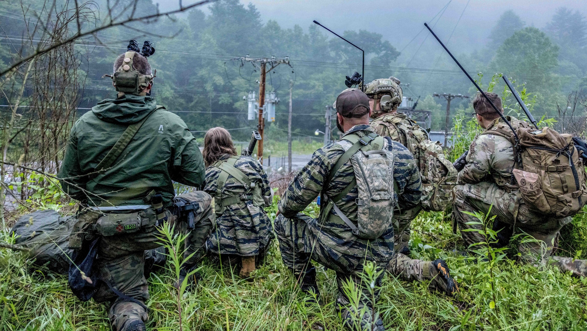 Members of multiple special operations units to include Charlie Company, 5th Battalion, 19th Special Forces Group (Airborne); Bravo Company, 92d Civil Affairs Battalion (Airborne); Bravo Company, 6th Psychological Operations Battalion (Airborne); 193rd Special Operations Medical Group; 4th Air Naval Gunfire Liaison Company; 4th Civil Affairs Group; and the 4th Marine Corps Advisor Company Alpha, participated with allies and partners from 18 nations in the Ridge Runner Irregular Warfare Exercise 23-01, held throughout West Virginia, from May 27 to June 17, 2023. Ridge Runner is a dynamic and realistic exercise platform for the United States Special Operations Command and community of interest allies and partners that enables participants to train on mission-essential tasks and assess and validate readiness while enhancing the nation's strategic irregular warfare capabilities. U.S. Army National Guard photo by