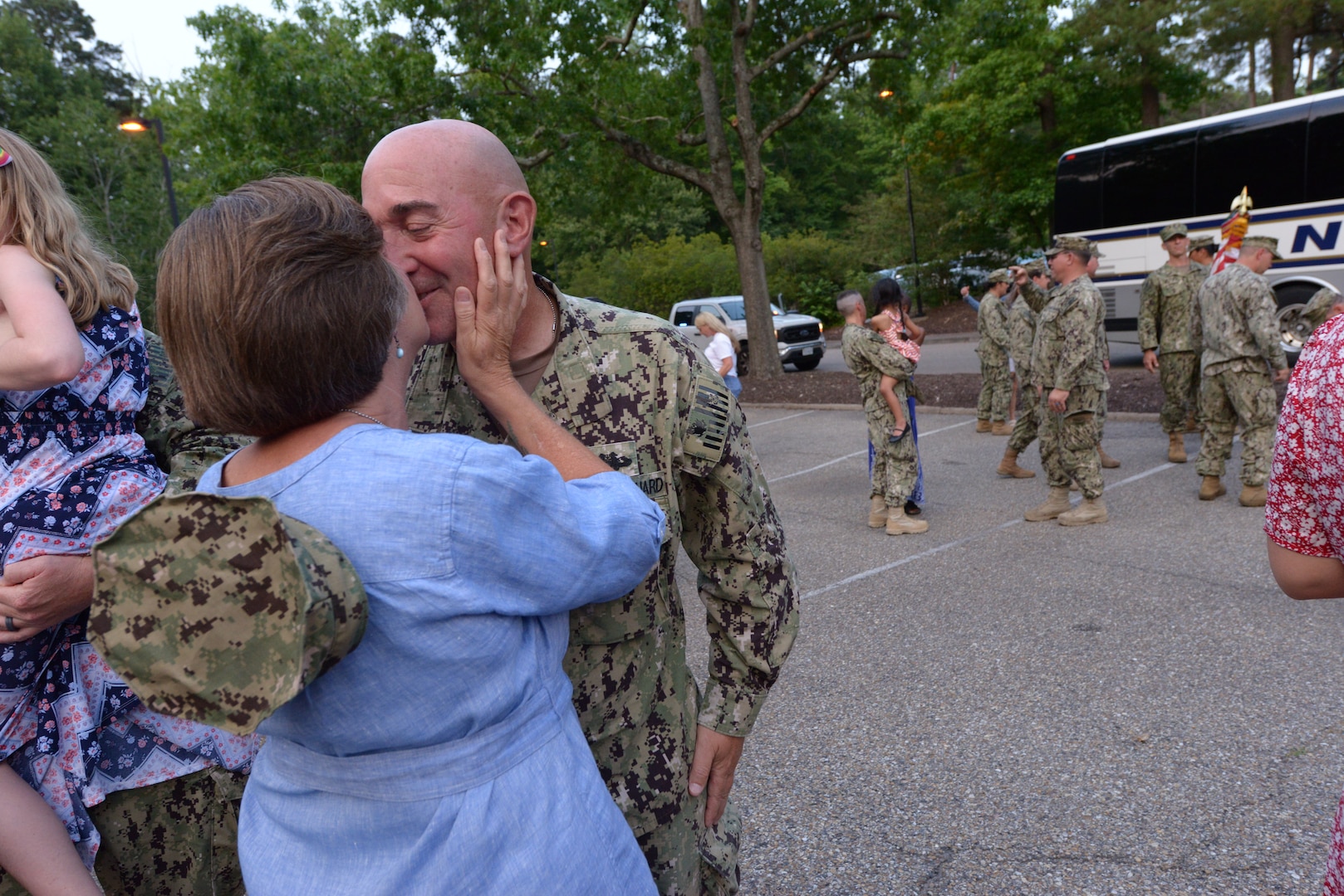 Cmdr. James Lovenstein, Port Security Unit (PSU) 305’s commanding officer, is welcomed home in Williamsburg, Va. after returning from a nine-month deployment to Naval Station Guantanamo Bay, Cuba, June 15, 2023.

PSU 305, based in Fort Eustis, Va., was the first unit in 2002 to begin the Coast Guard’s mission with Joint Task Force- Guantanamo and is the last to complete it. (U.S. Coast Guard photo by Petty Officer 1st Class Valerie Higdon)