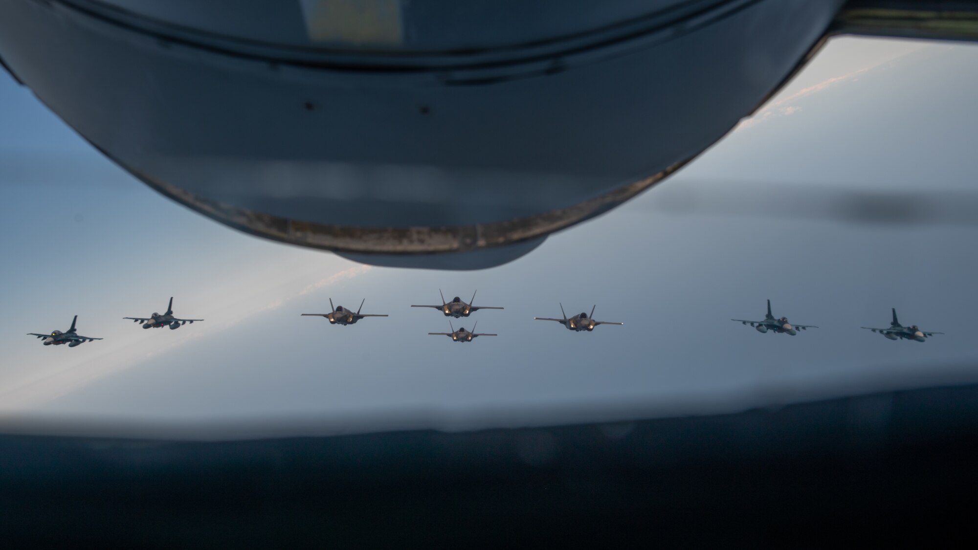 Jets fly in formation.