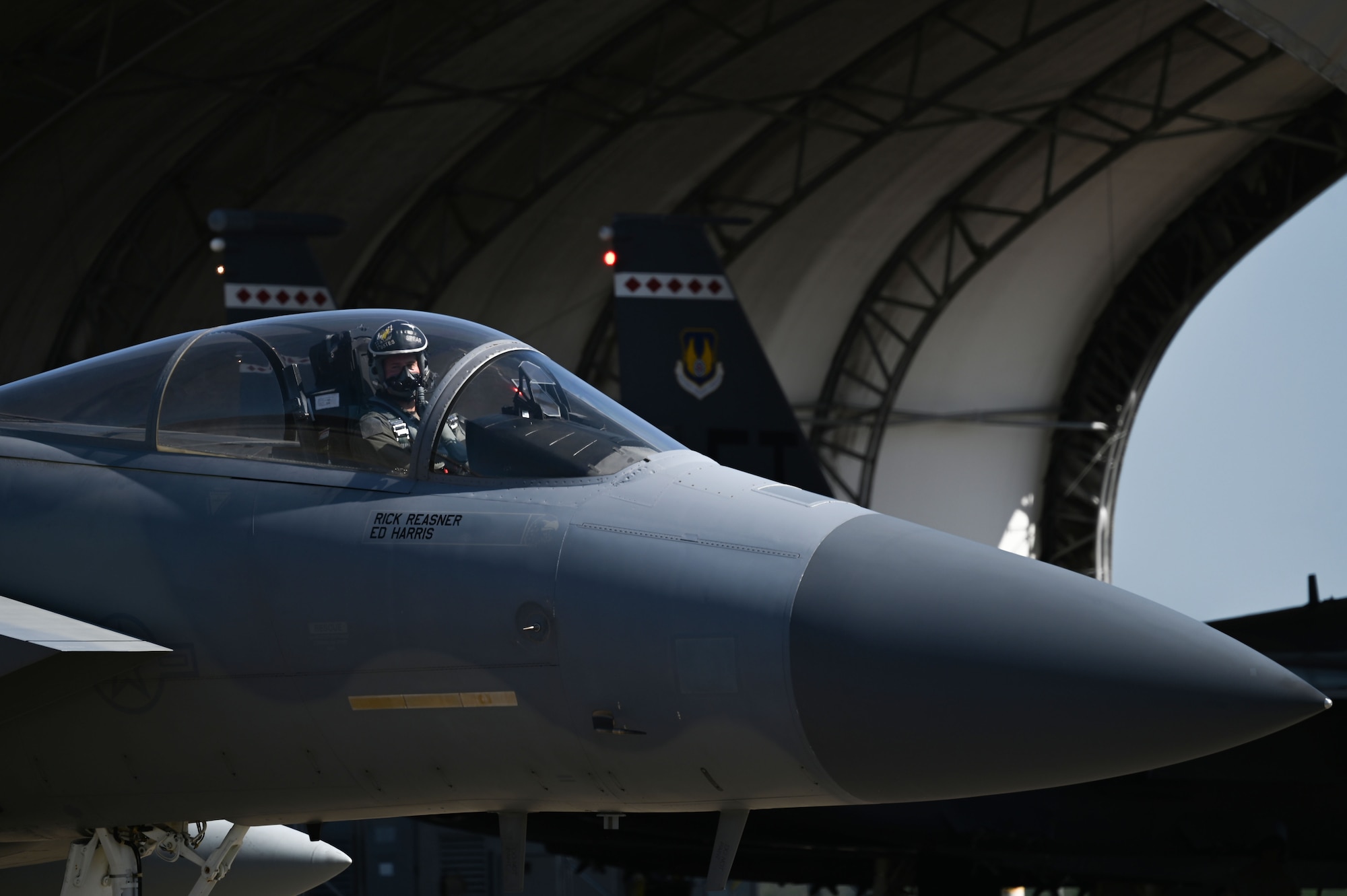 U.S. Air Force Col. John Paul F. Mintz, 850th Spectrum Warfare Group commander, lands after his final flight, at Eglin Air Force Base, Fla., June 20, 2023. The 850th SWG provides Electronic Warfare support to the Combat Air Forces, joint & allied warfighters, planners and Department of Defense leaders. (U.S. Air Force photo by Staff Sgt. Ericka A. Woolever)