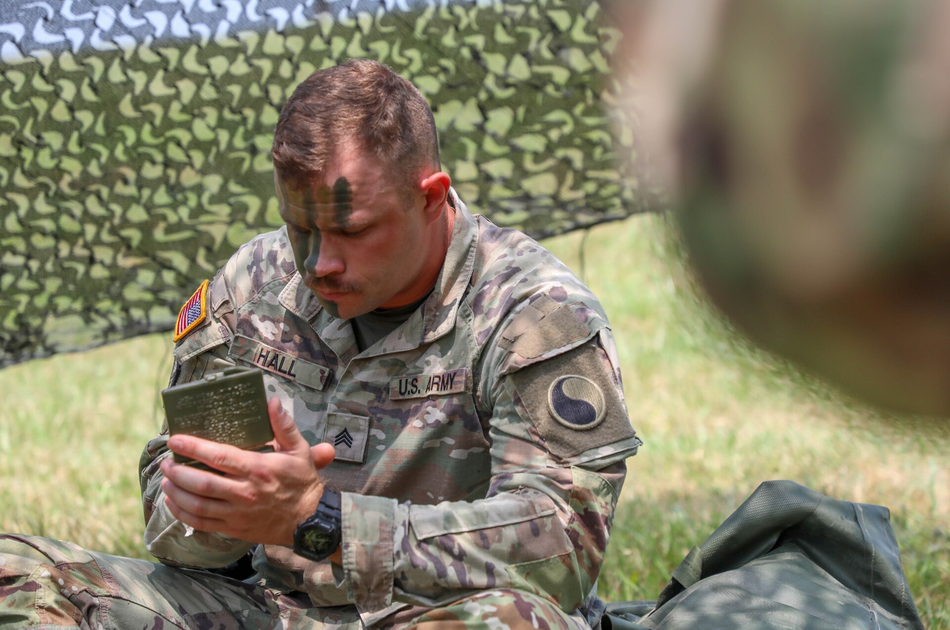 During their two weeks of training, the infantry Soldiers went through a round-robin of refresher classes on combat life saving techniques, reacting to contact on the battlefield, observation and mapping, radio basics, concealment basics and weapon familiarization.
