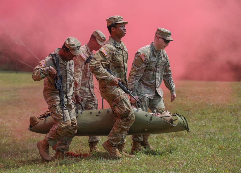 During their two weeks of training, the infantry Soldiers went through a round-robin of refresher classes on combat life saving techniques, reacting to contact on the battlefield, observation and mapping, radio basics, concealment basics and weapon familiarization.