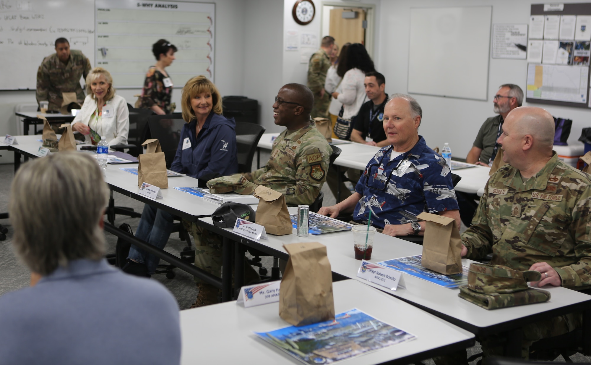 Civic leaders from Arizona, Oklahoma and Utah got a first-hand look at the sustainment mission of the 309th Aerospace Maintenance and Regeneration Group at Davis-Monthan Air Force Base, Ariz., this week. AFSC Commander Lt. Gen. Stacey Hawkins invited the members of the AFSC Civic Leader Program to AMARG to learn more about how the group stores, maintains and regenerates aircraft at this one-of-a-kind facility.