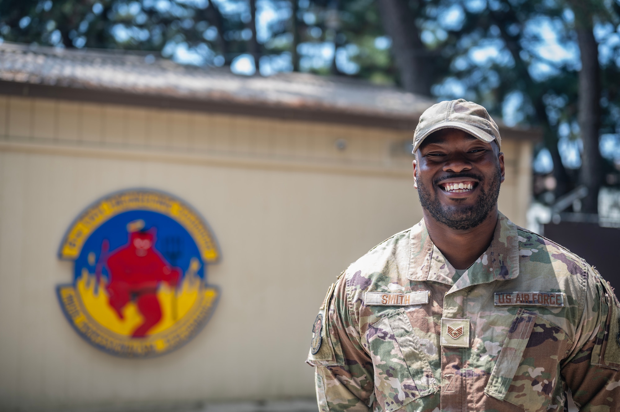 Staff Sgt. Brian Smith stands for a photo at Kunsan Air Base.