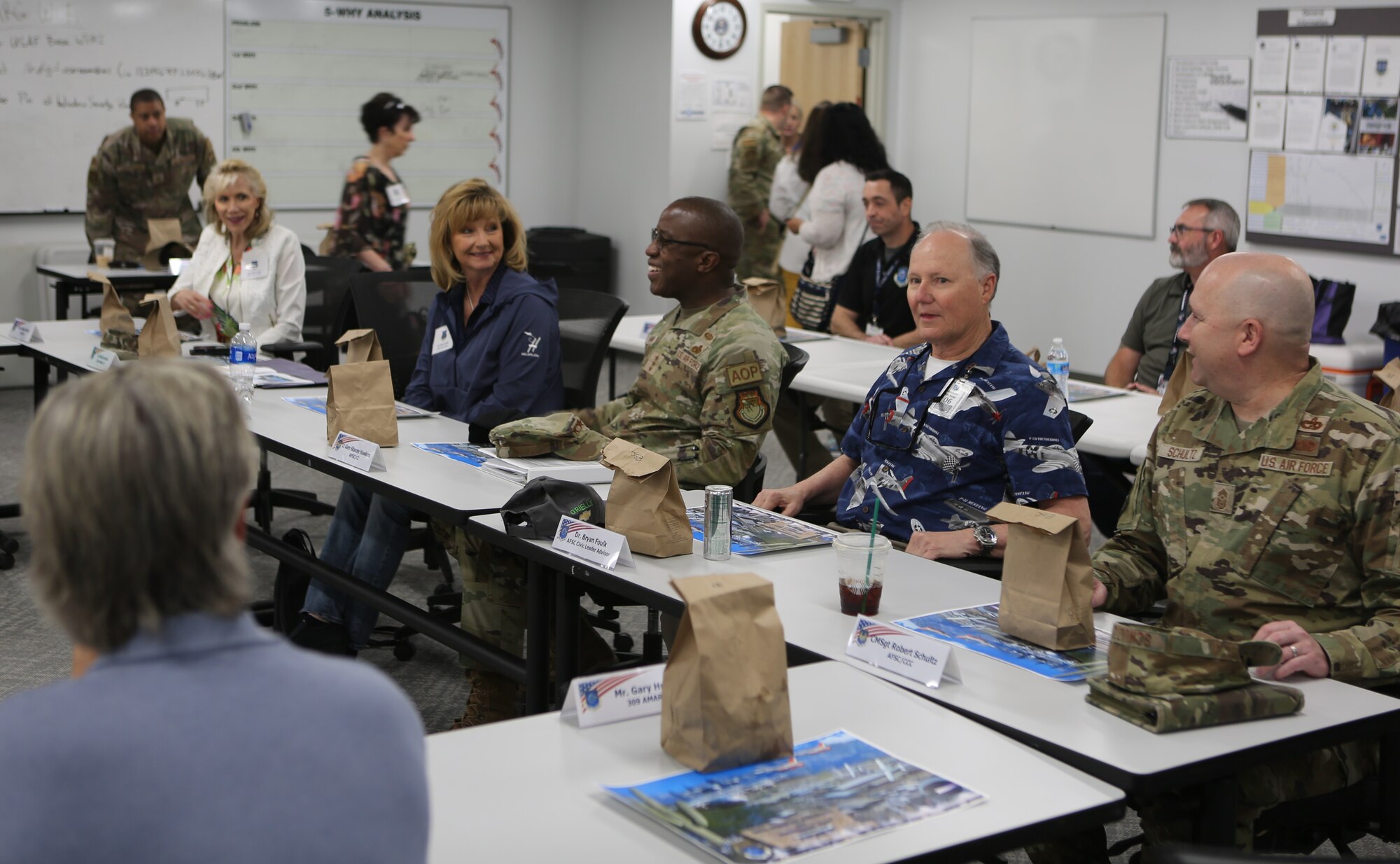 Civic leaders from Arizona, Oklahoma and Utah got a first-hand look at the sustainment mission of the 309th Aerospace Maintenance and Regeneration Group at Davis-Monthan Air Force Base, Ariz., this week. AFSC Commander Lt. Gen. Stacey Hawkins invited the members of the AFSC Civic Leader Program to AMARG to learn more about how the group stores, maintains and regenerates aircraft at this one-of-a-kind facility.