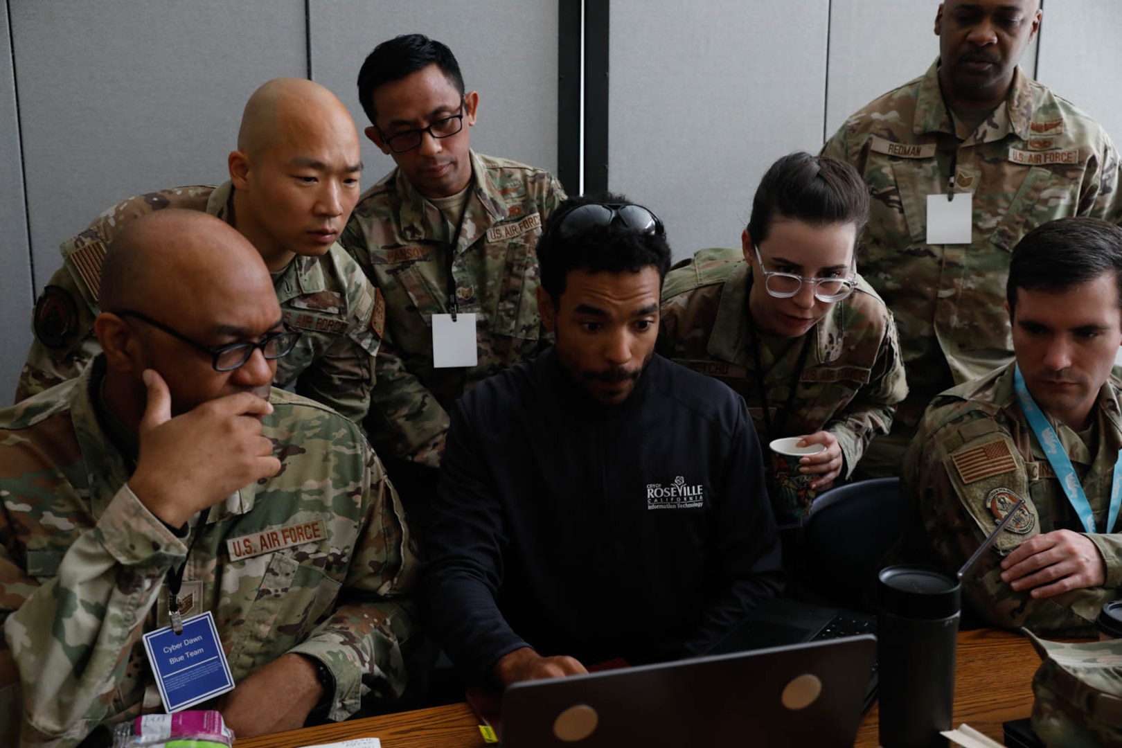 Service members with the California Military Department participated in Cyber Dawn, an annual regional, multiagency exercise at Okinawa Armory, Sacramento, June 3-17, 2023.