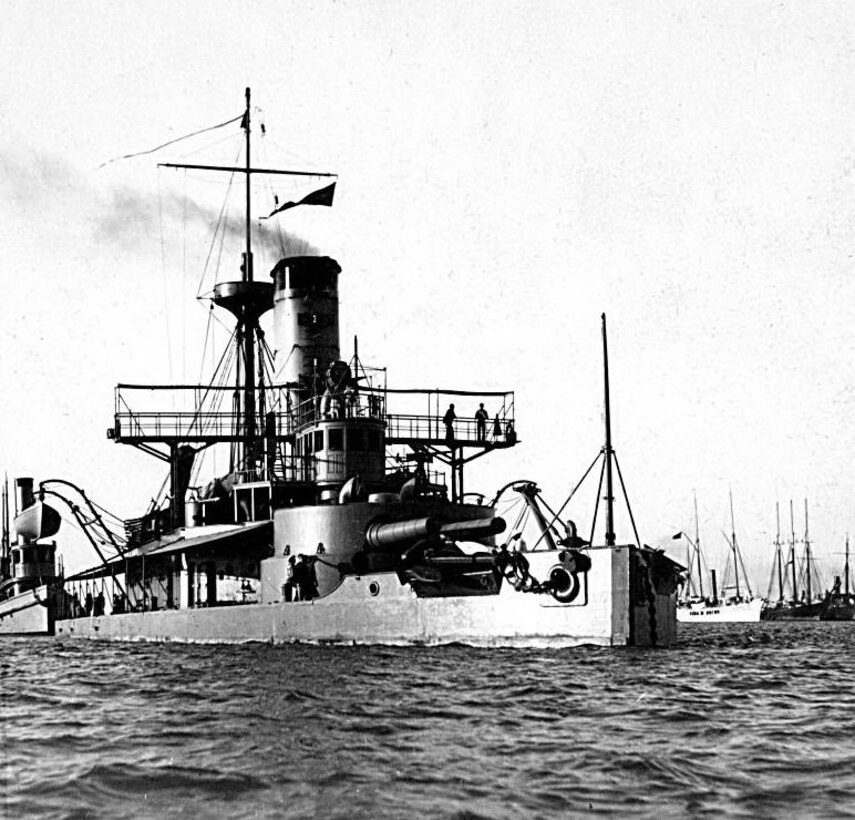 The monitor Puritan (BM-1) was one of the first US Navy ships that Chester Nimitz ever saw. He and several companions rented a sailboat and sailed out to the vessel in the Chesapeake Bay in June 1901