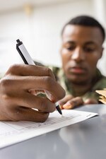 Logistics Specialist (Submarine) Seaman Recruit Kemari Mckoy, from Fayetteville, North Carolina, assigned to Naval Technical Training Center (NTTC) Meridian, practices taking inventory as part of the logistics specialist “A” school in Meridian, Mississippi, May 31, 2023. NTTC Meridian, under the leadership of Center for Service Support, is one of the more than 1,640 subordinate learning sites that serve as a part of the Naval Education and Training Command (NETC) domain. NETC's mission is to recruit, train and deliver those who serve our nation, taking them from street-to-fleet by forging civilians into highly skilled, operational and combat ready warfighters. (United States Navy photo by Mass Communication Specialist 1st Class Zachary Melvin)