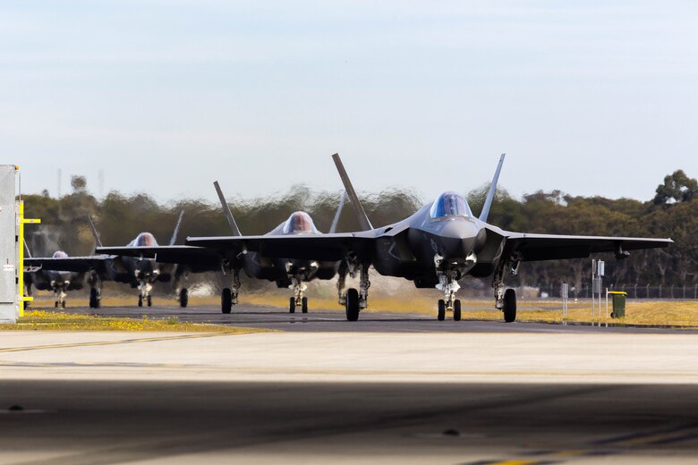 VMFA-314 Arrives in Australia after a Trans-Pacific flight