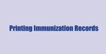 Patient Portal – Print Immunizations