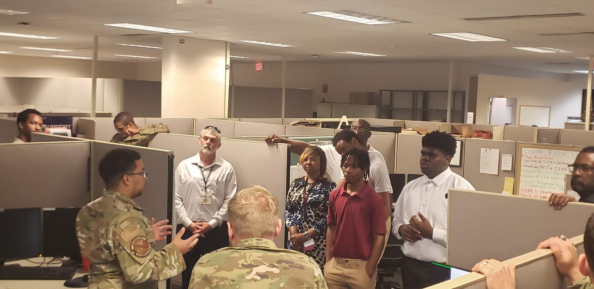 Montgomery Preparatory Academy for Career Technologies students toured the 42nd Communications Squadron. Montgomery technical students with an interest in careers at Maxwell AFB were able to meet those that do these jobs as they participated in a tour of several MAFB facilities.