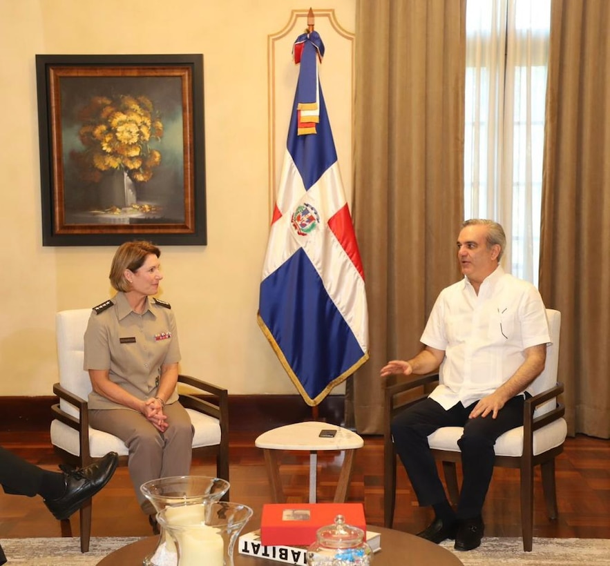 The commander of U.S. Southern Command, Army Gen. Laura Richardson, meets with Dominican Republic President Luis Abinader to reaffirm the U.S.-Dominican security partnership.