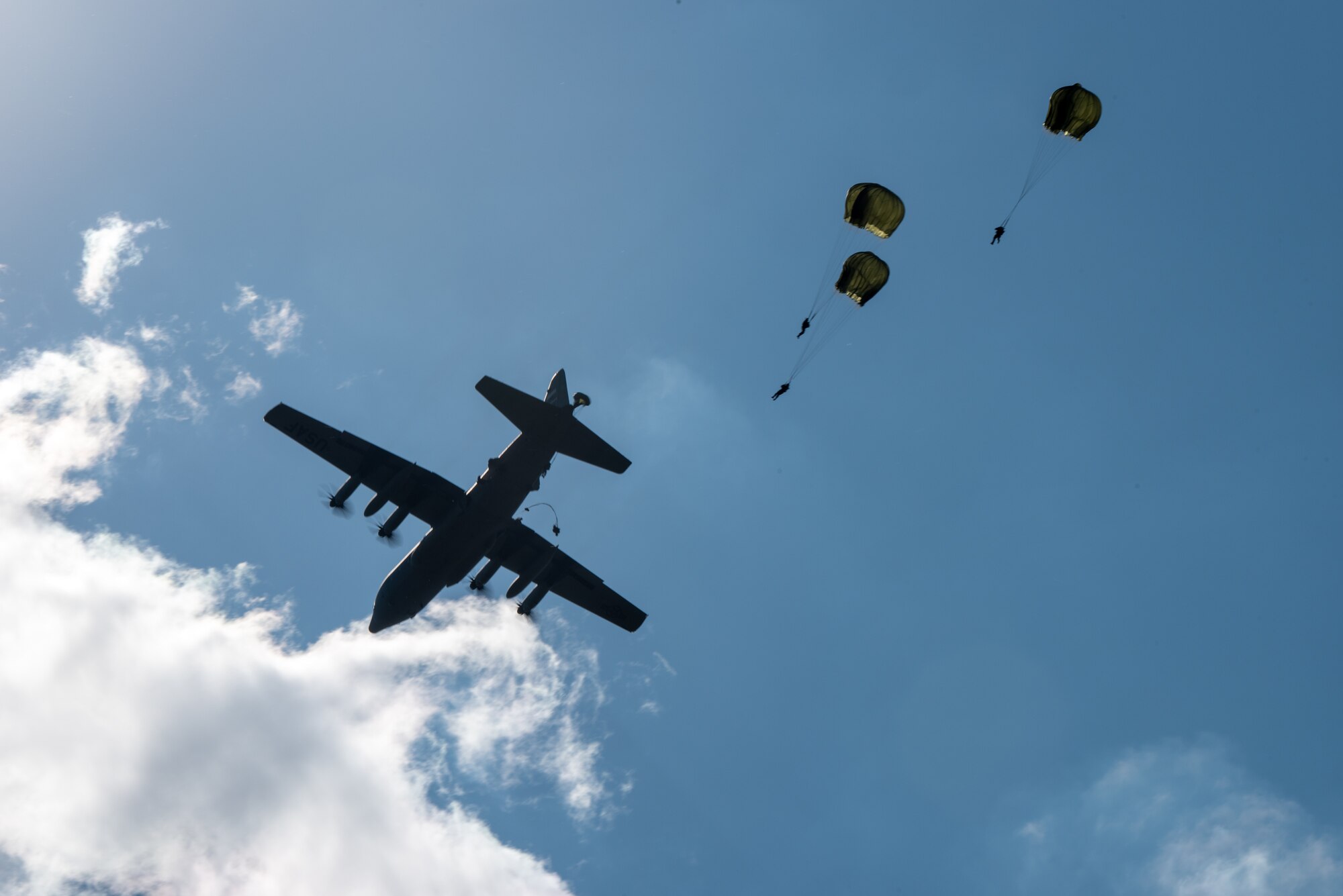 Pilots from the 123rd Airlift Wing fly a Kentucky Air National Guard C-130J Super Hercules over Germany during exercise Air Defender 2023, June 13, 2023. AD23 integrates both U.S. and allied air-power to defend shared values, while leveraging and strengthening vital partnerships to deter aggression around the world. (U.S. Air National Guard photo by Master Sgt. Phil Speck)