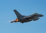 A U.S. Air Force F-16 Fighting Falcon aircraft assigned to the 140th Wing, Colorado National Guard, takes off during exercise Air Defender 2023 at Schleswig-Jagel Air Base, Germany, June 22, 2023. Exercise AD23 integrated U.S. and allied air power to defend shared values, while leveraging and strengthening vital partnerships to deter aggression around the world.
