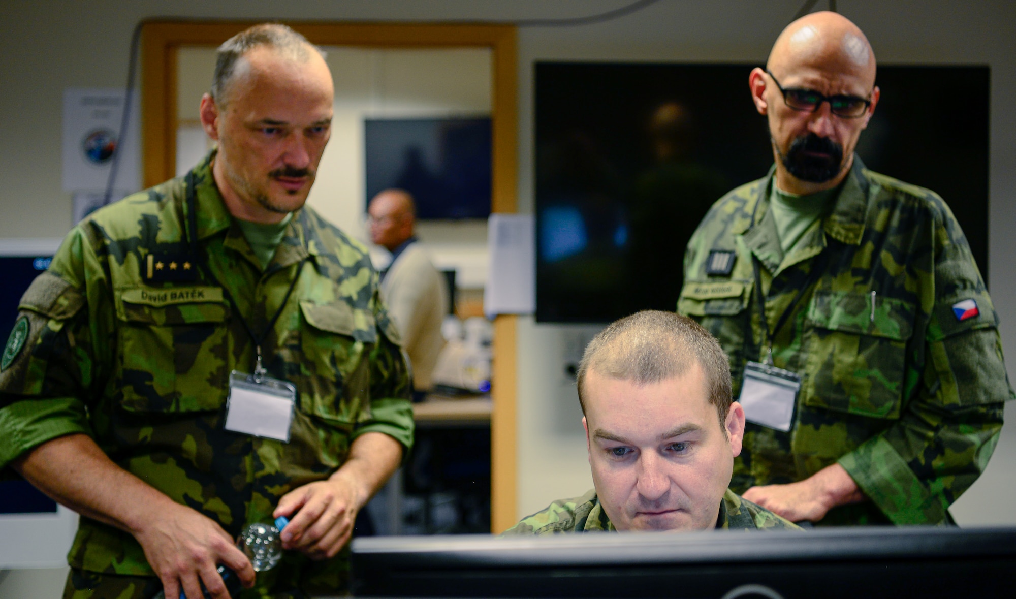 Czech Republic airmen analyze data on a computer during exercise Unified Vision 2023 at Ramstein Air Base, Germany, June 22, 2023. Unified Vision exercises have been taking place every three years since 2012, with each iteration expanding on the previous exercise and advancing training objectives. This year’s exercise was designed to assess the status of the current development of NATO’s joint intelligence, surveillance and reconnaissance capabilities.