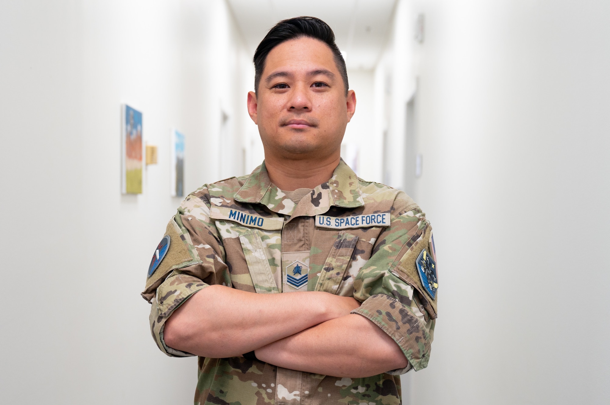 U.S. Space Force Sgt. Justin Raymond King Minimo, a Client Systems Supervisor from the 21st Communications Squadron, is Space Base Delta 1’s Outstanding Performer for June at Peterson Space Force Base, Colorado, June 7, 2023. Minimo has served in the Air Force for 13 years. His goals are to make sure that the people he works with are taken care of and to focus on his personal interests and hobbies. (U.S. Space Force photo by Airman 1st Class Justin Todd)